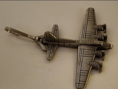 Tirador de cremallera o bolso de peltre con forma de avión grande Boeing B-17 Flying Fortress de la Segunda Guerra Mundial