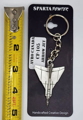 Llavero de peltre con el avión a reacción Avro Canada CF-105 Arrow