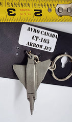 Llavero de peltre con el avión a reacción Avro Canada CF-105 Arrow