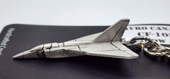 Llavero de peltre con el avión a reacción Avro Canada CF-105 Arrow
