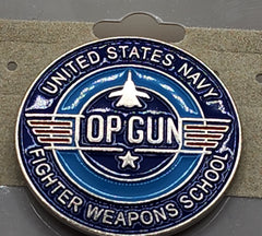 Pin de solapa redondo con armas de combate de la Marina de los Estados Unidos Top Gun