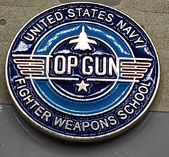 Pin de solapa redondo con armas de combate de la Marina de los Estados Unidos Top Gun