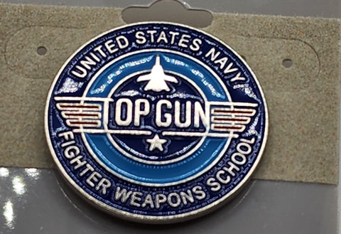 Pin de solapa redondo con armas de combate de la Marina de los Estados Unidos Top Gun