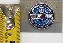 Pin de solapa redondo con armas de combate de la Marina de los Estados Unidos Top Gun