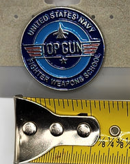 Pin de solapa redondo con armas de combate de la Marina de los Estados Unidos Top Gun