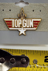 Mini pin de solapa con alas rojas y blancas en forma de estrella del avión de combate Top Gun