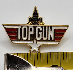 Mini pin de solapa con alas rojas y blancas en forma de estrella del avión de combate Top Gun