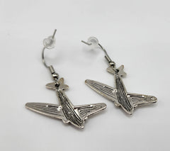 Pendientes colgantes con dijes DC-3/C-47 en plata