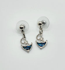 Pendientes de ancla de concha de paua 