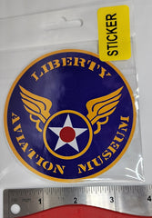 Pegatina grande con el logotipo del Museo de Aviación Liberty