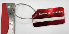 Remove Before Flight Aluminum Luggage Tag