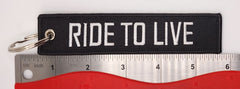 Llavero bordado Ride to Live/ Live to Ride