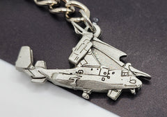 Llavero de peltre con forma de helicóptero Bell Boeing V-22 Osprey