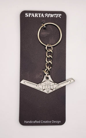 Llavero plano de peltre con el avión bombardero B-21 Raider de Northrop Grumman