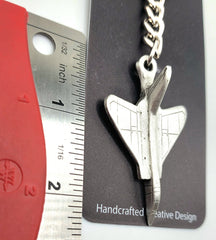 Llavero de peltre con forma de avión Douglas F5D-1 Skylancer