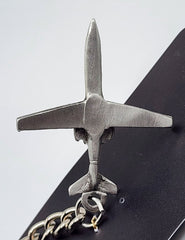 Llavero de avión de peltre LearJet 28