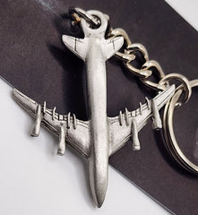 Llavero de peltre con el avión de pasajeros Pan Am Boeing 747 (B747)