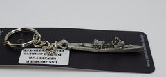 Llavero de peltre en 3D del destructor de la clase Gearing DD-850 del USS Joseph P. Kennedy, Jr.