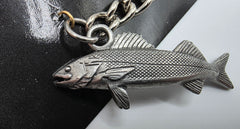 Walleye Fish 3D Pewter Keychain