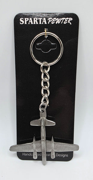Douglas WWII A-26 Invader Airplane Pewter Keychain