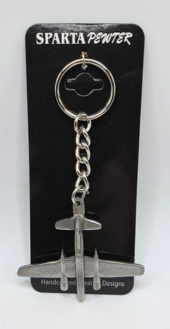 Douglas WWII A-26 Invader Airplane Pewter Keychain