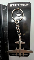 Douglas WWII A-26 Invader Airplane Pewter Keychain