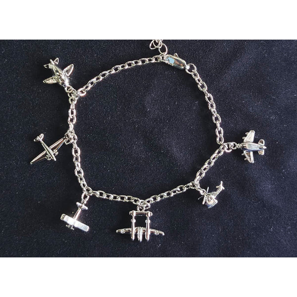 Pulsera con dijes de aviación