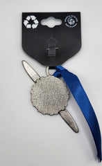 Adorno de cinta de peltre con motor de hélice radial de tres motores de Ford