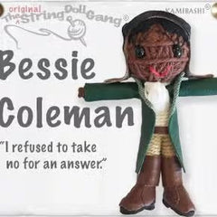 Llavero de muñeca de cuerda de Bessie Coleman 