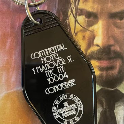 Llavero con llavero del motel Continental Hotel (John Wick) 
