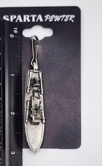 PT Boat 3D Pewter Large Zipper/Bag Pull
