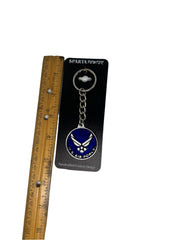 Llavero de peltre con el logotipo esmaltado de la Fuerza Aérea de EE. UU. (USAF)