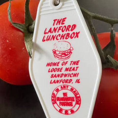 Llavero con llavero de motel de Lanford Lunchbox (del programa de televisión Roseanne) 