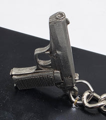 Sparta Pewter 9mm Pistol Keychain