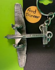 Llavero de avión de peltre Ford Tri-Motor "Tin Goose"