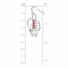 Pendientes con impresión giclée de mujeres con llaves inglesas II