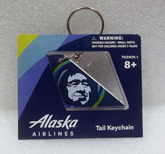 Llavero con forma de cola de avión de Alaska Airlines
