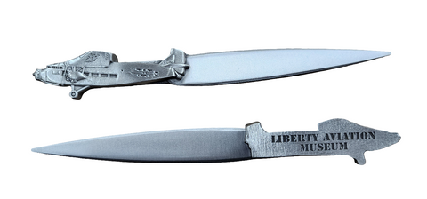 1928 Ford Tri-Motor "City of Wichita"/"City of Port Clinton" Airplane Cutout 3D Pewter Letter Opener
