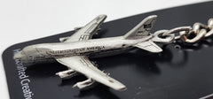 US Air Force One Jet Airplane Pewter Keychain