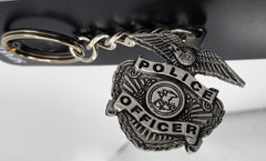 Police Officer Badge Keychain