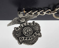Police Officer Badge Keychain