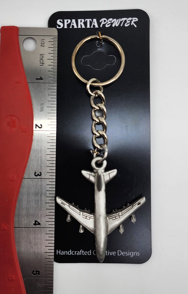 US Air Force One Jet Airplane Pewter Keychain