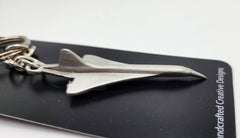 Concorde Supersonic Jet Airliner Pewter Keychain