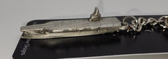 USS Gerald R. Ford-Class Aircraft Carrier 3D Pewter Ship Keychain