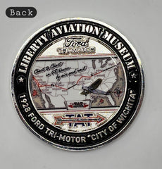 1928 Ford Tri-Motor "City of Wichita"/"City of Port Clinton" 2 inch Challenge Medallion Coin