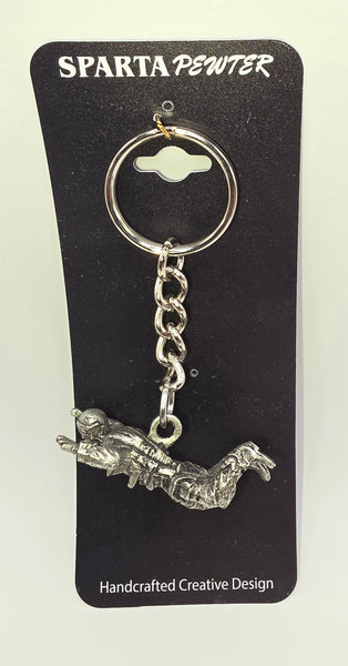 Military Free Falling Paratrooper Keychain