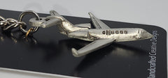 Bombardier Challenger 300 Jet Airplane Pewter Keychain