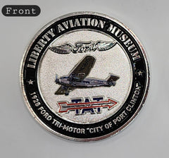 1928 Ford Tri-Motor "City of Wichita"/"City of Port Clinton" 2 inch Challenge Medallion Coin