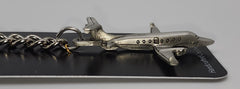 Beech 1900D Jet Airplane Pewter Keychain