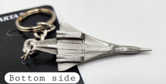 Concorde Supersonic Jet Airliner Pewter Keychain
